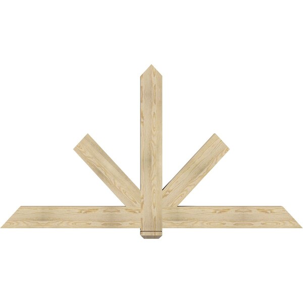 Ekena Millwork Kennewick Rough Sawn Timber Gable Bracket, Douglas Fir, 84"W x 45"H x 4"D x 6"F, 13/12 Pitch GBW084X45X0406KEN00RDF - main
